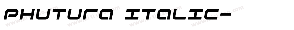 Phutura Italic字体转换